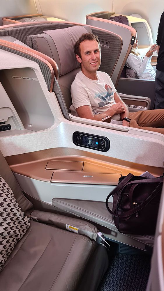 Business Class Sitz im A350 von Singapore Airlines