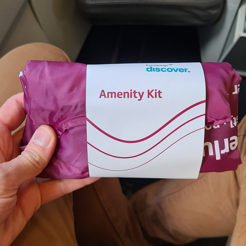 Amenity Kit in der Eurowings Discover Business Class